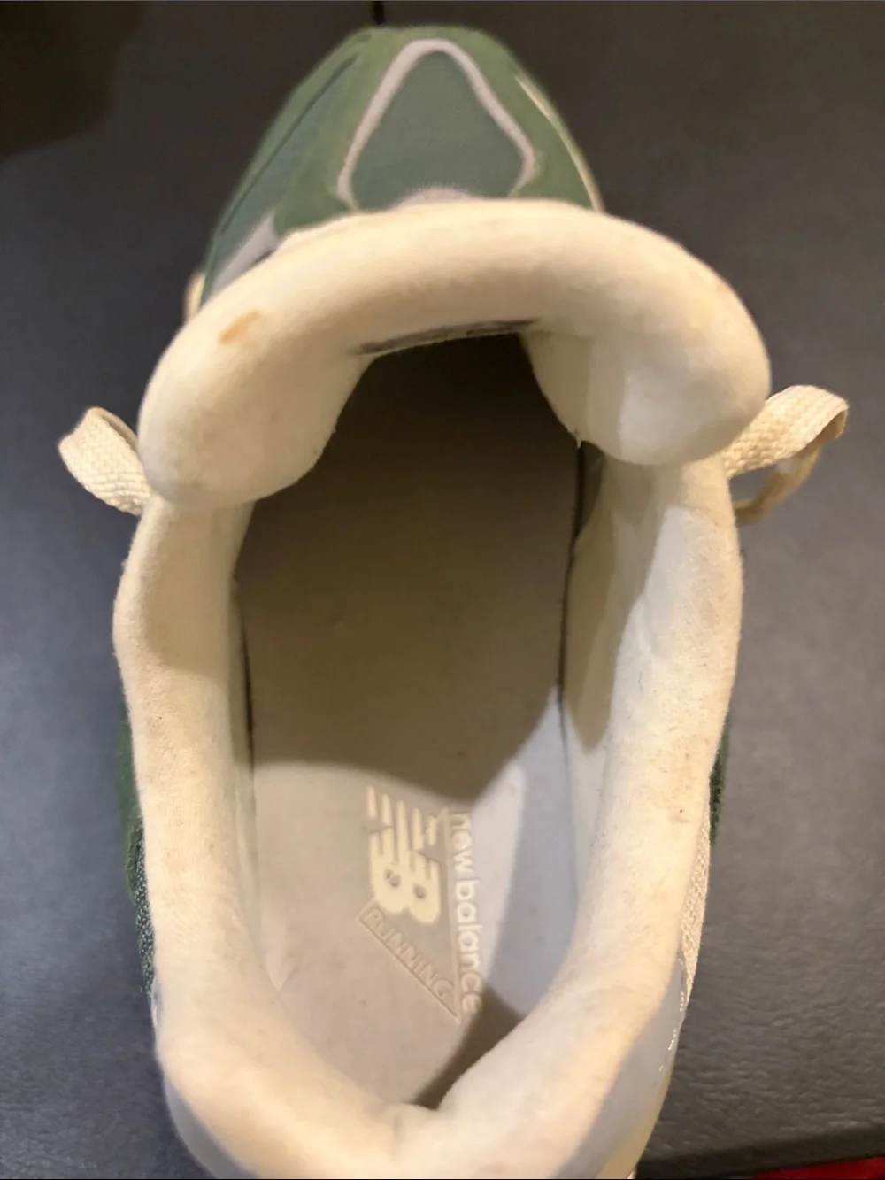 New Balance Kids Sneakers in Green and Cream